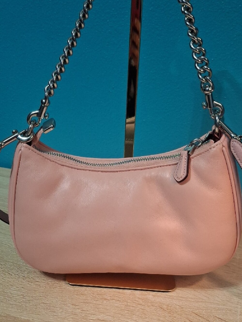 Coach TERI Blush Leather Quilted Signature C Shoulder Bag STYLE CJ608 - Picture 4 of 15